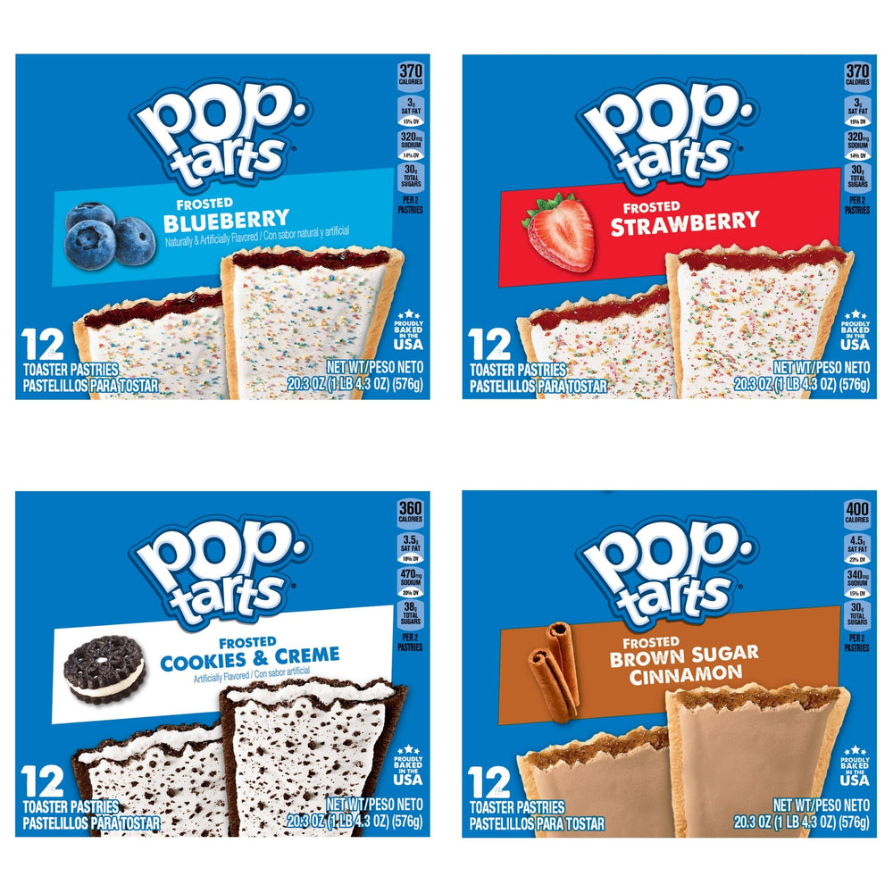 Pop-Tarts case packaging showing 60 pastries in a sturdy carton