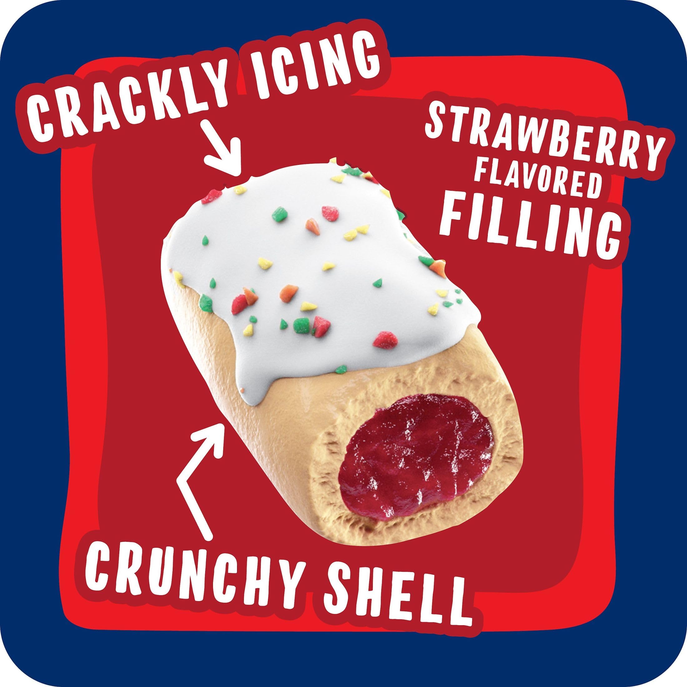 Pop-Tarts Crunchy Poppers crackly icing and sprinkles add bite-size fun.