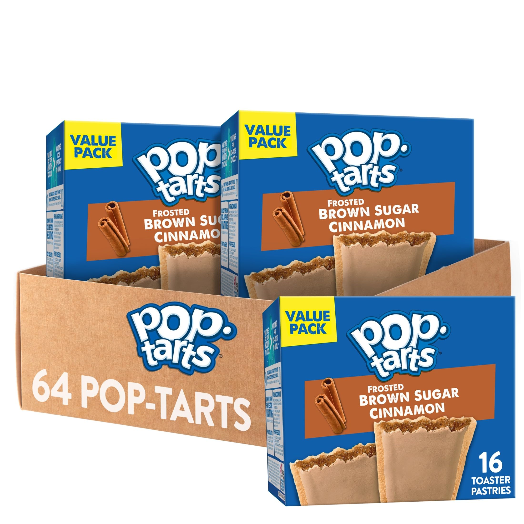 Pop-Tarts Frosted Brown Sugar Cinnamon box front for grab-and-go breakfast