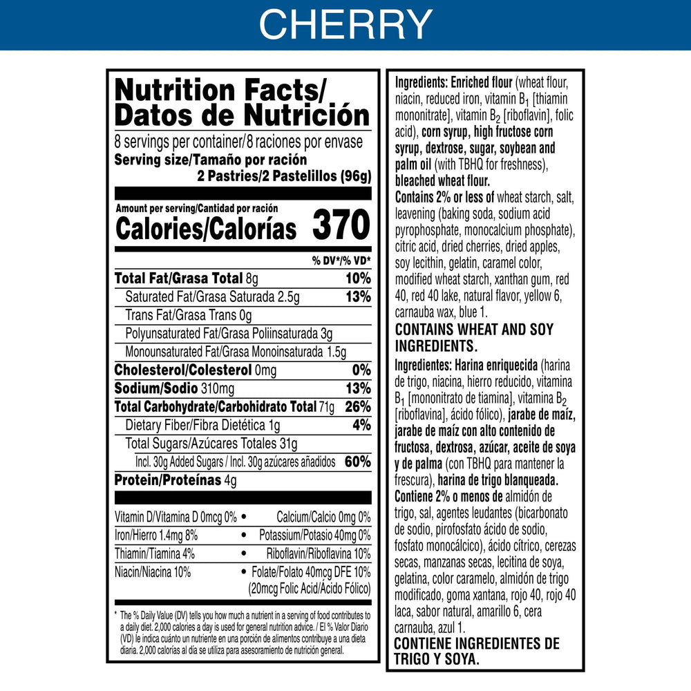 Pop-Tarts Frosted Cherry with colorful sprinkles, a fun school snack option.