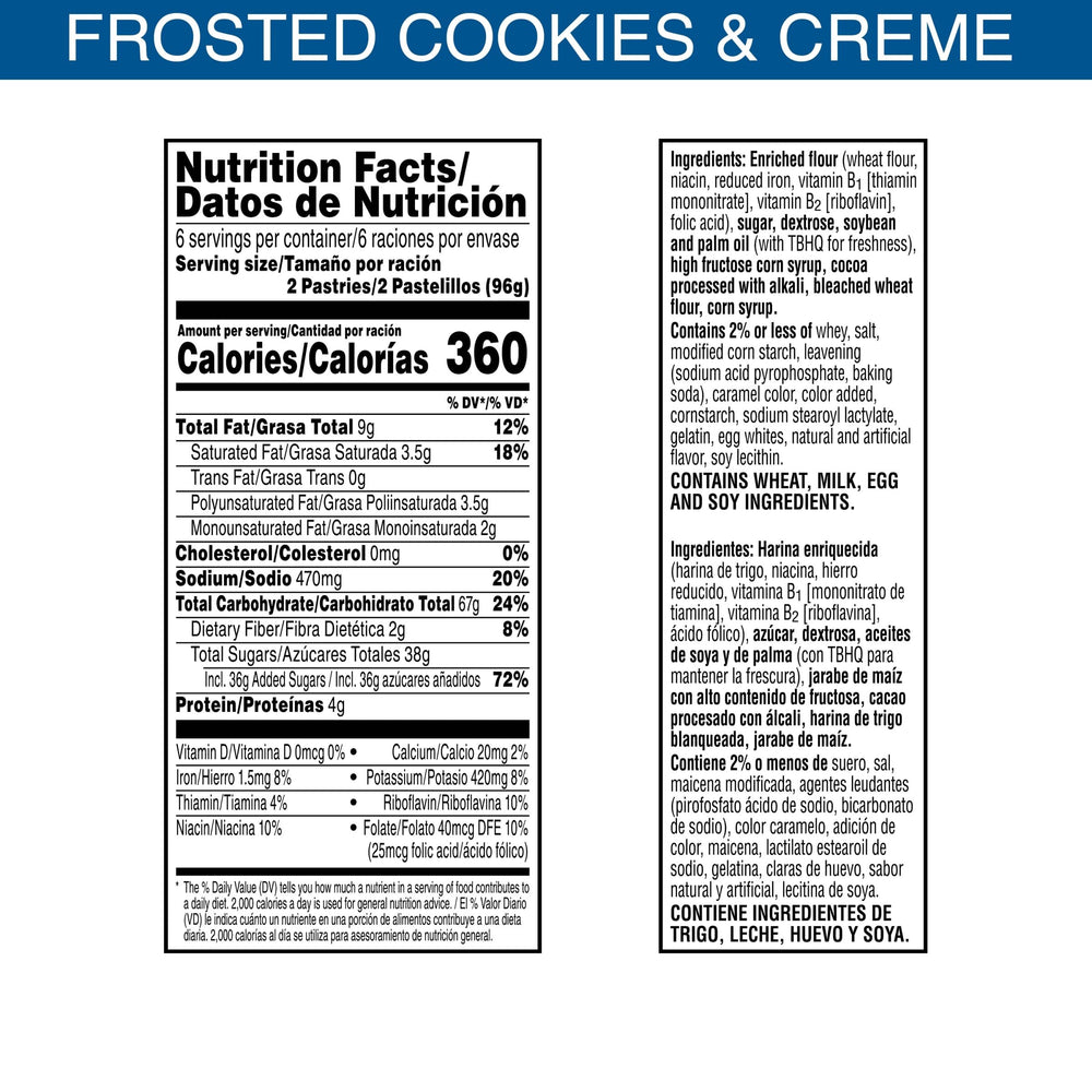 Pop-Tarts Frosted Cookies and Creme inside view showing creamy filling.