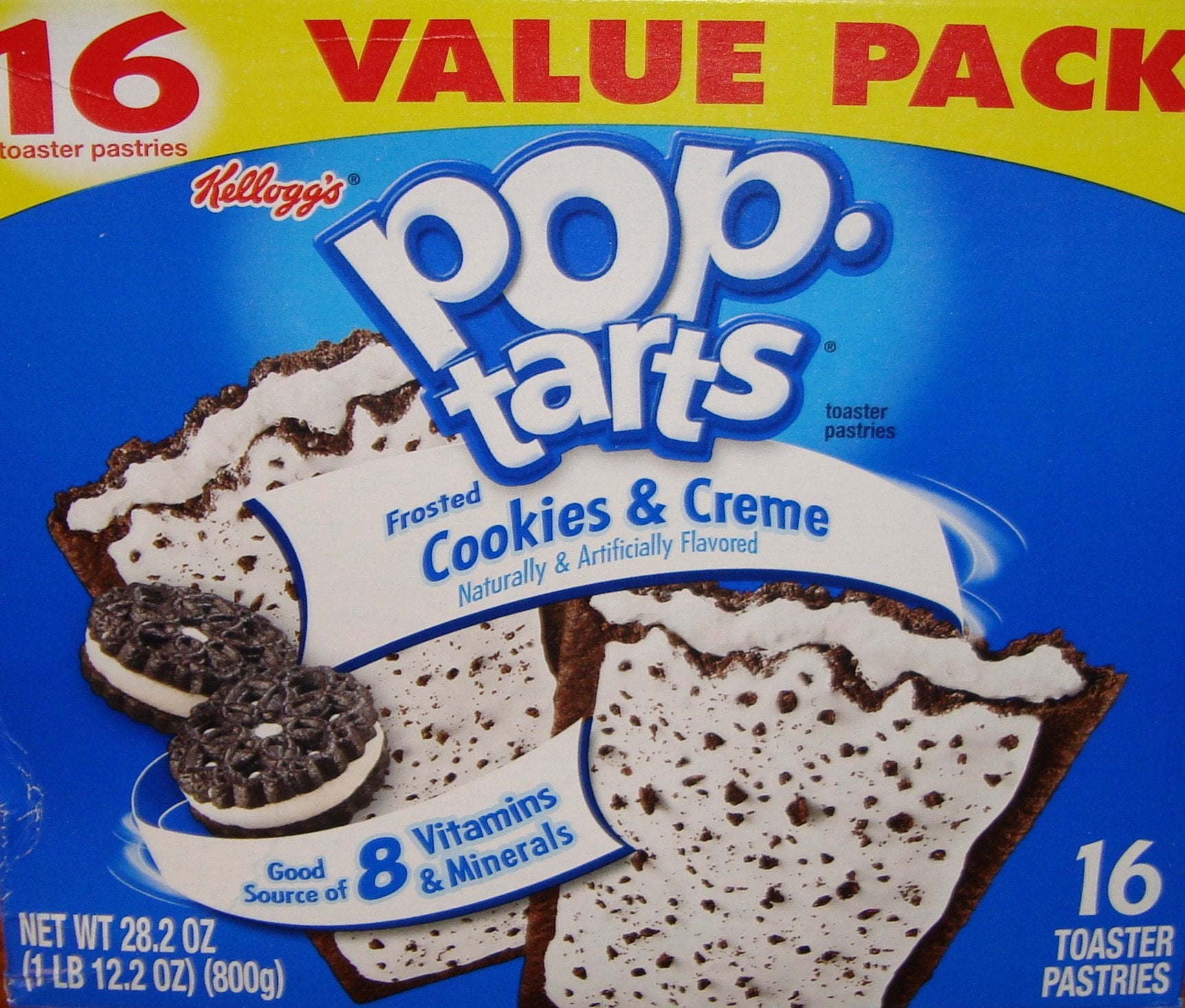 Pop-Tarts Frosted Cookies Creme pastries pack for quick breakfast.