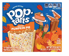 Frosting with sprinkles on Pop-Tarts Pumpkin Pie, a sweet treat.