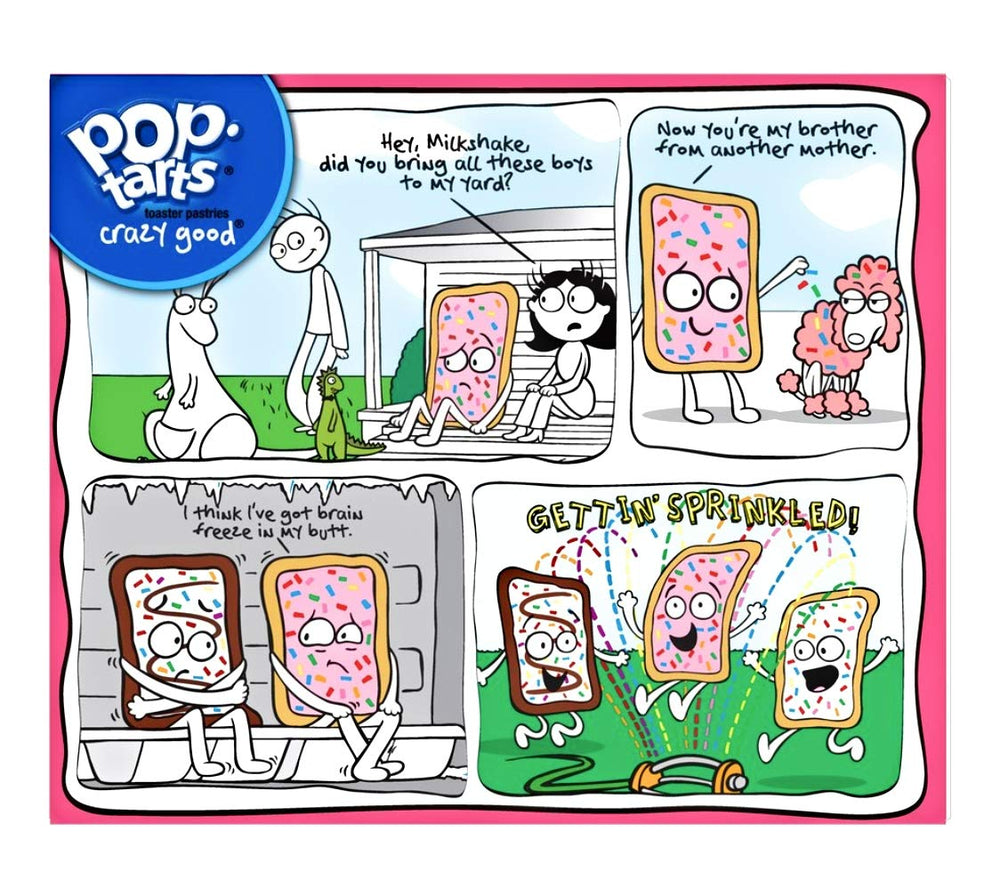 Close-up of Pop-Tarts Frosted Strawberry Milkshake ingredients and filling.