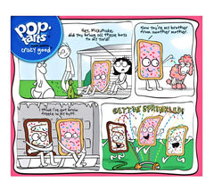 Close-up of Pop-Tarts Frosted Strawberry Milkshake ingredients and filling.