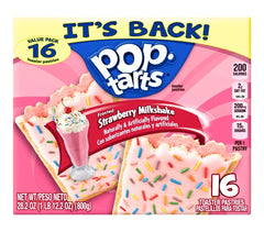 Toasted Pop-Tarts Frosted Strawberry Milkshake aroma fills a morning kitchen.