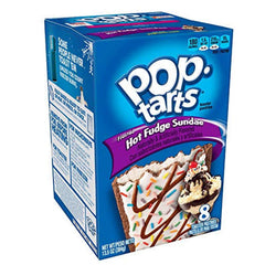 Pop-Tarts Hot Fudge Sundae with chocolate crust, ready for a quick morning bite