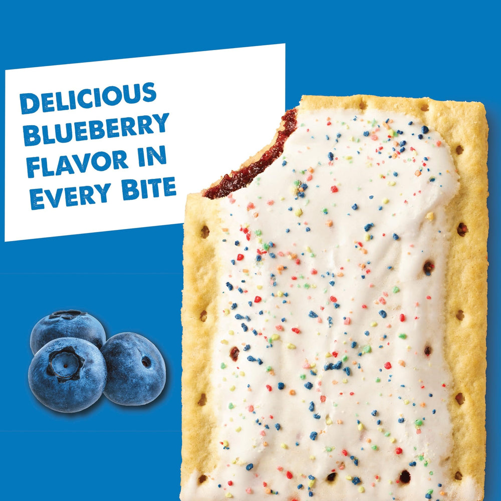 Kids’ lunchbox-ready Pop-Tarts Frosted Blueberry for school.