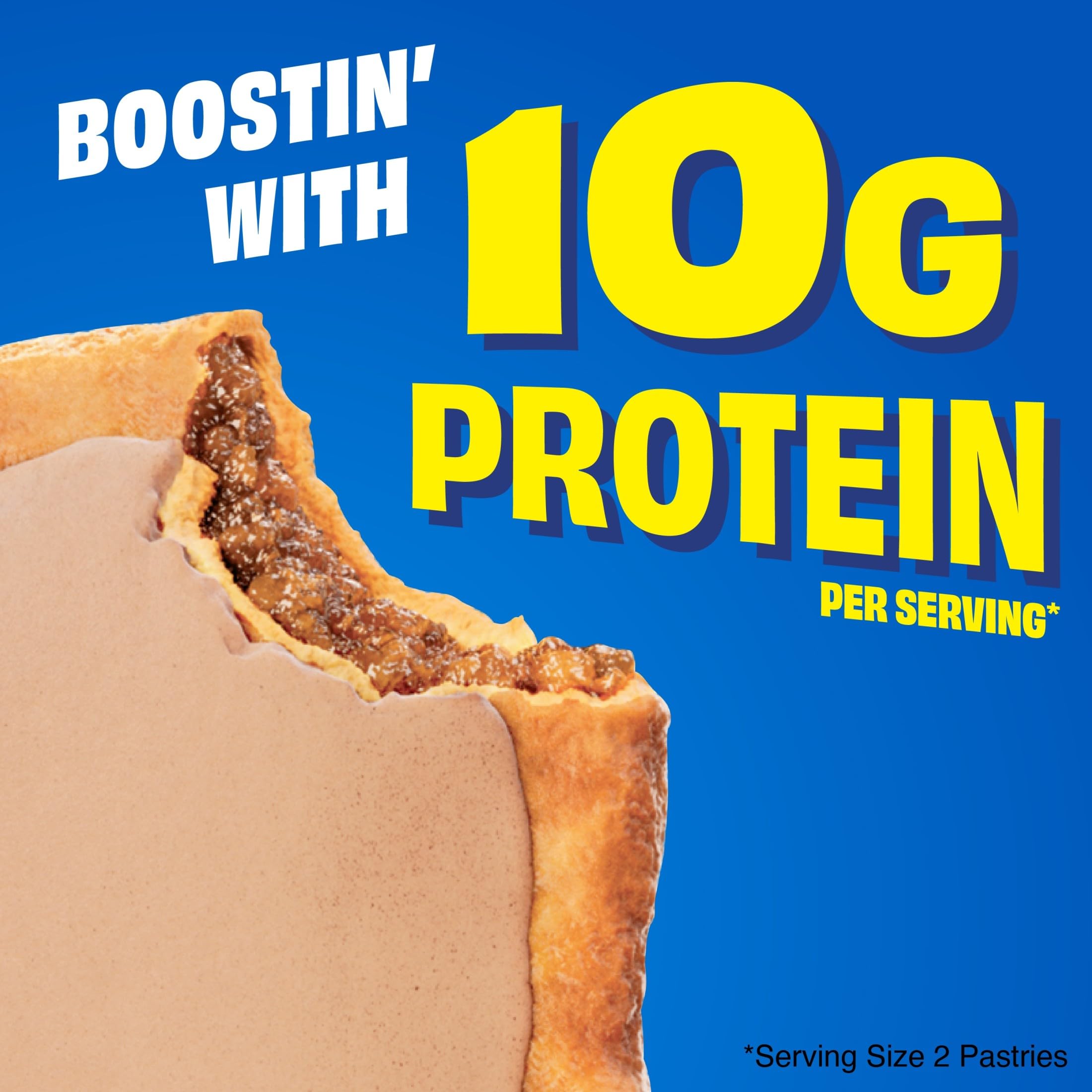 USA-baked Pop-Tarts Protein Boostin' Brown Sugar Cinnamon packaging