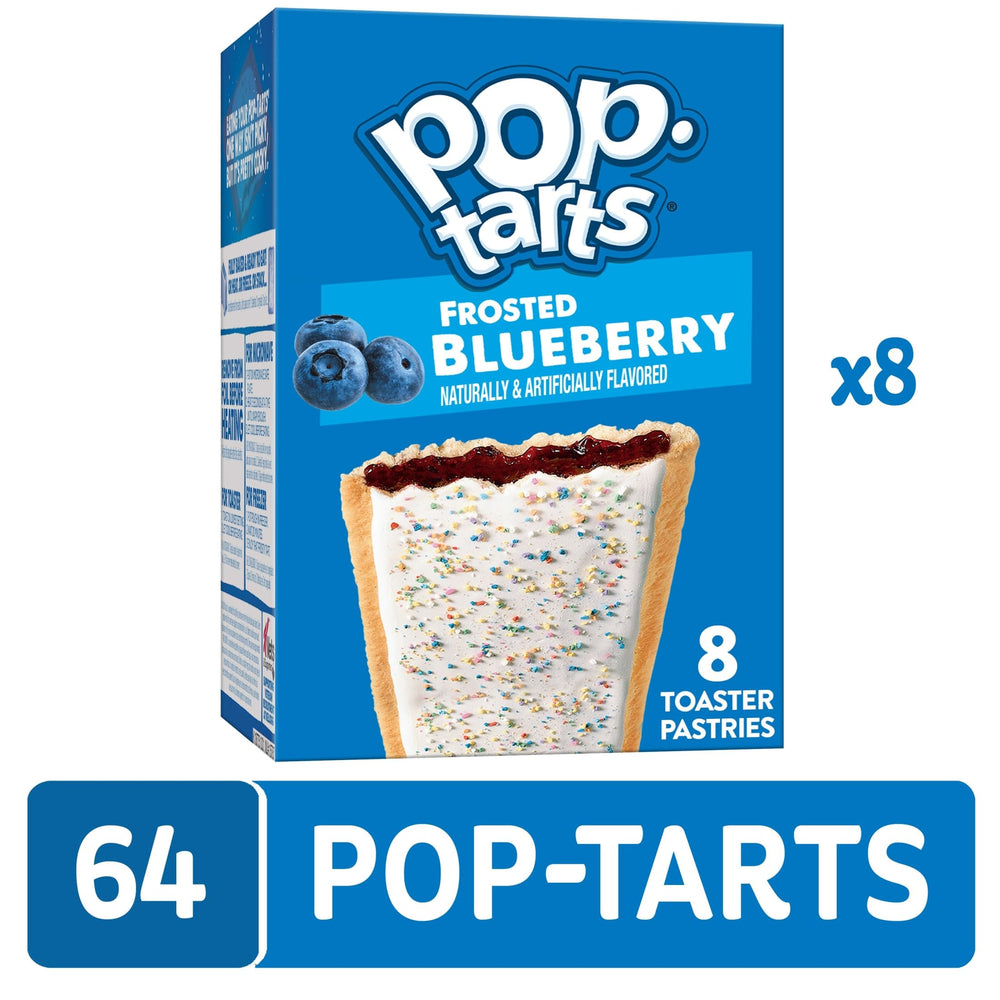 Toaster-ready Pop-Tarts Frosted Blueberry snack.