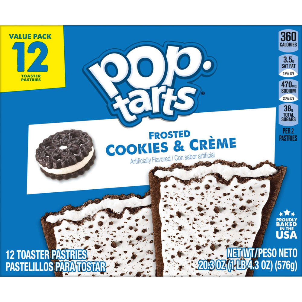 Pop-Tarts twelve-count box front, shelf-stable and ready to stock.