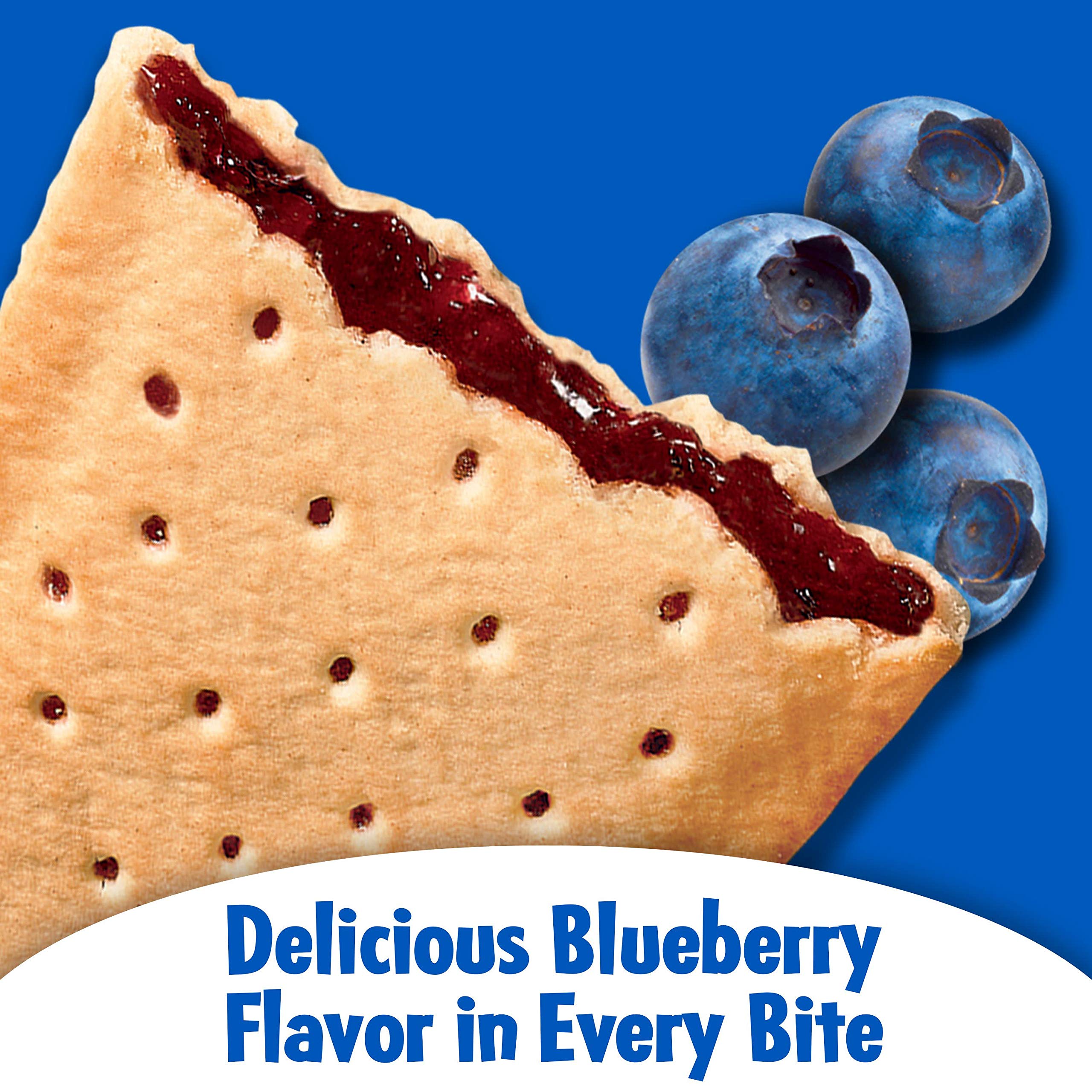 Blueberry filling swirls inside Pop-Tarts unfrosted pastry