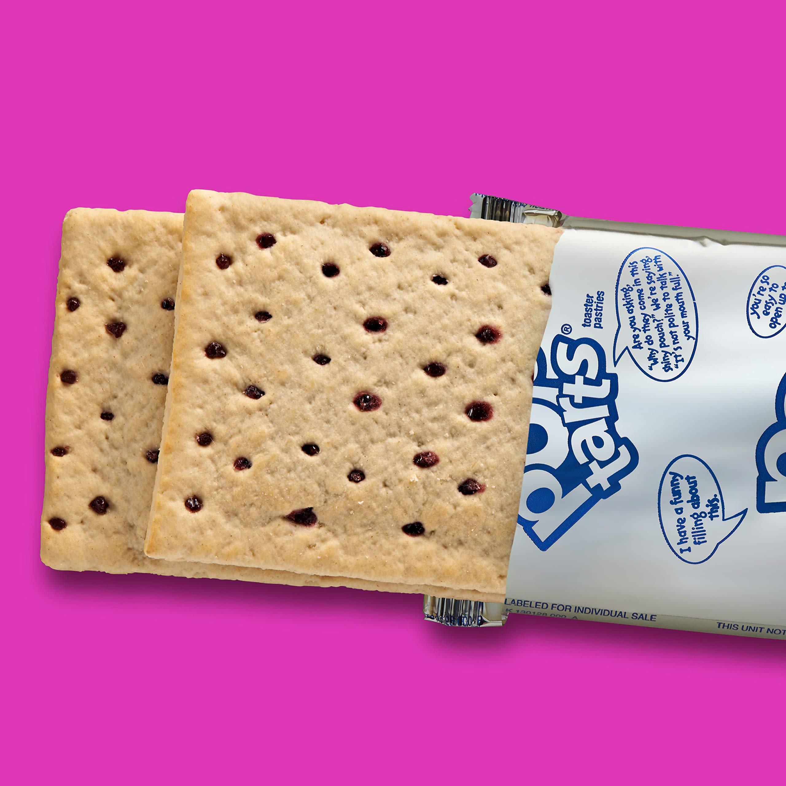 Pop-Tarts Unfrosted Blueberry pastries on a plate for a snack