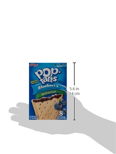 Pop-Tarts Unfrosted Blueberry pastries with a glass of milk
