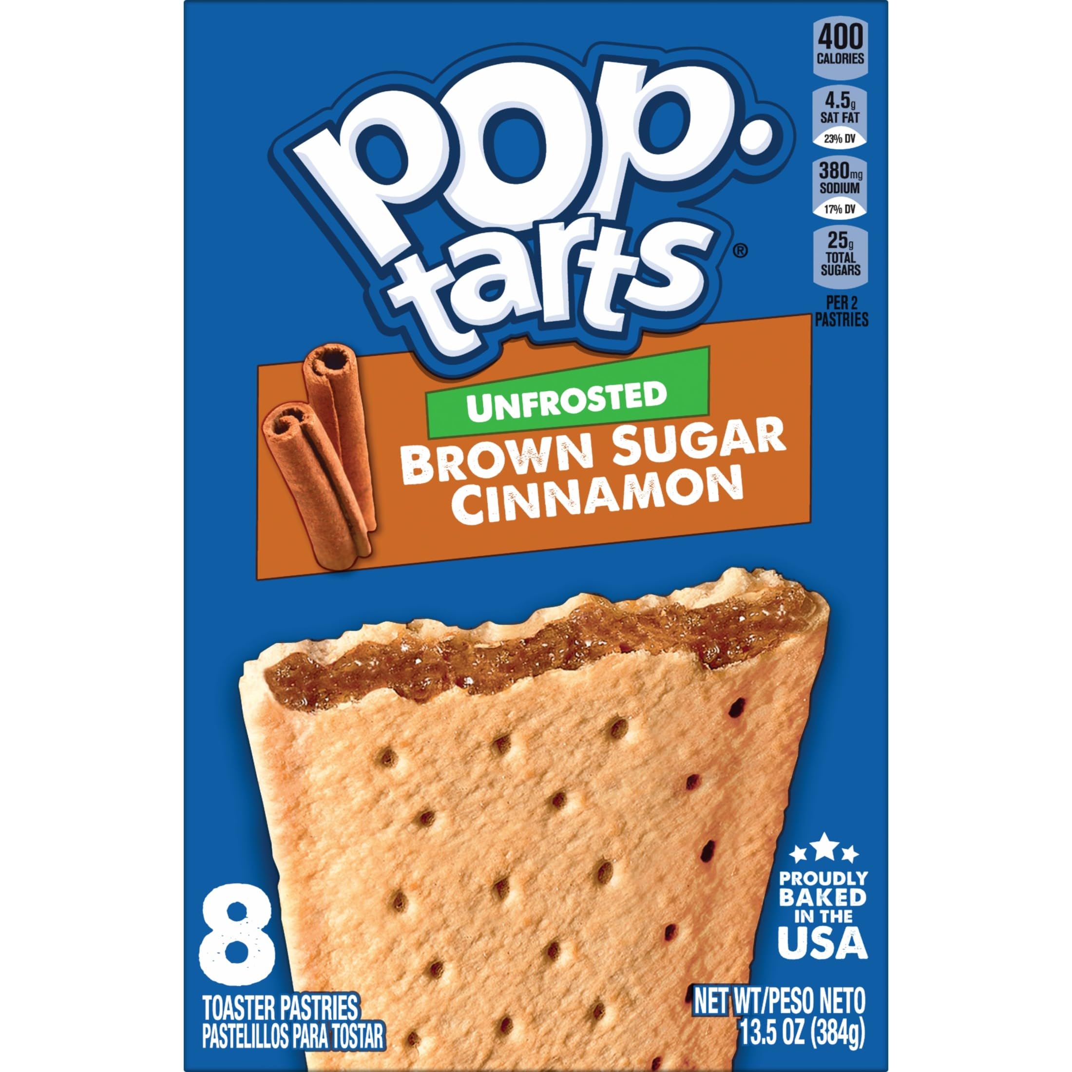 Pop-Tarts Unfrosted Brown Sugar Cinnamon lunchbox-friendly snack for busy families.