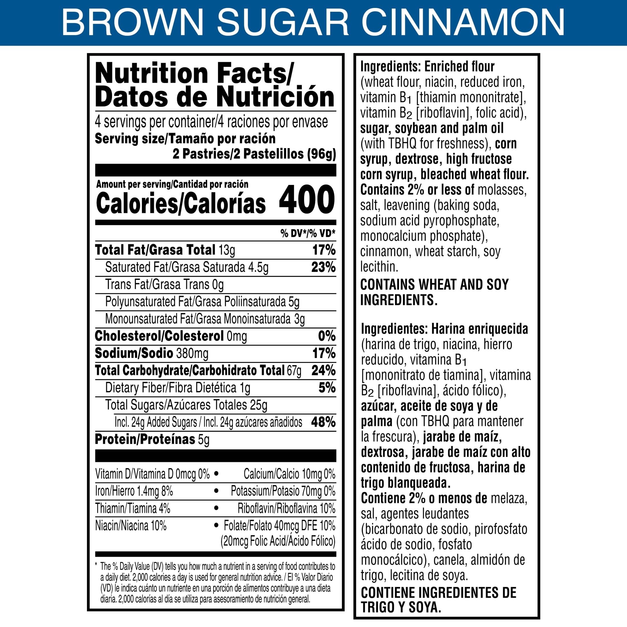 Pop-Tarts Unfrosted Brown Sugar Cinnamon pastry crust showing crumbly texture and ready-to-toast appeal.