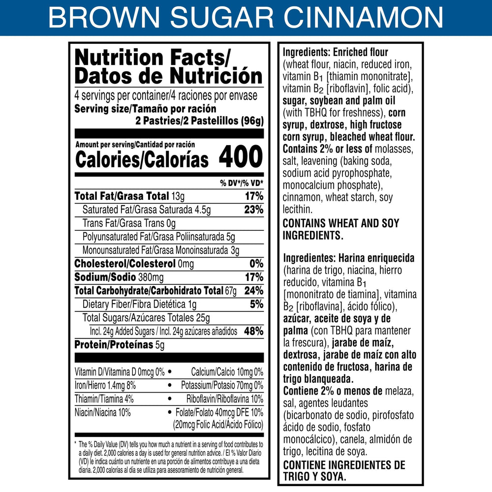 Pop-Tarts Unfrosted Brown Sugar Cinnamon pastry crust showing crumbly texture and ready-to-toast appeal.
