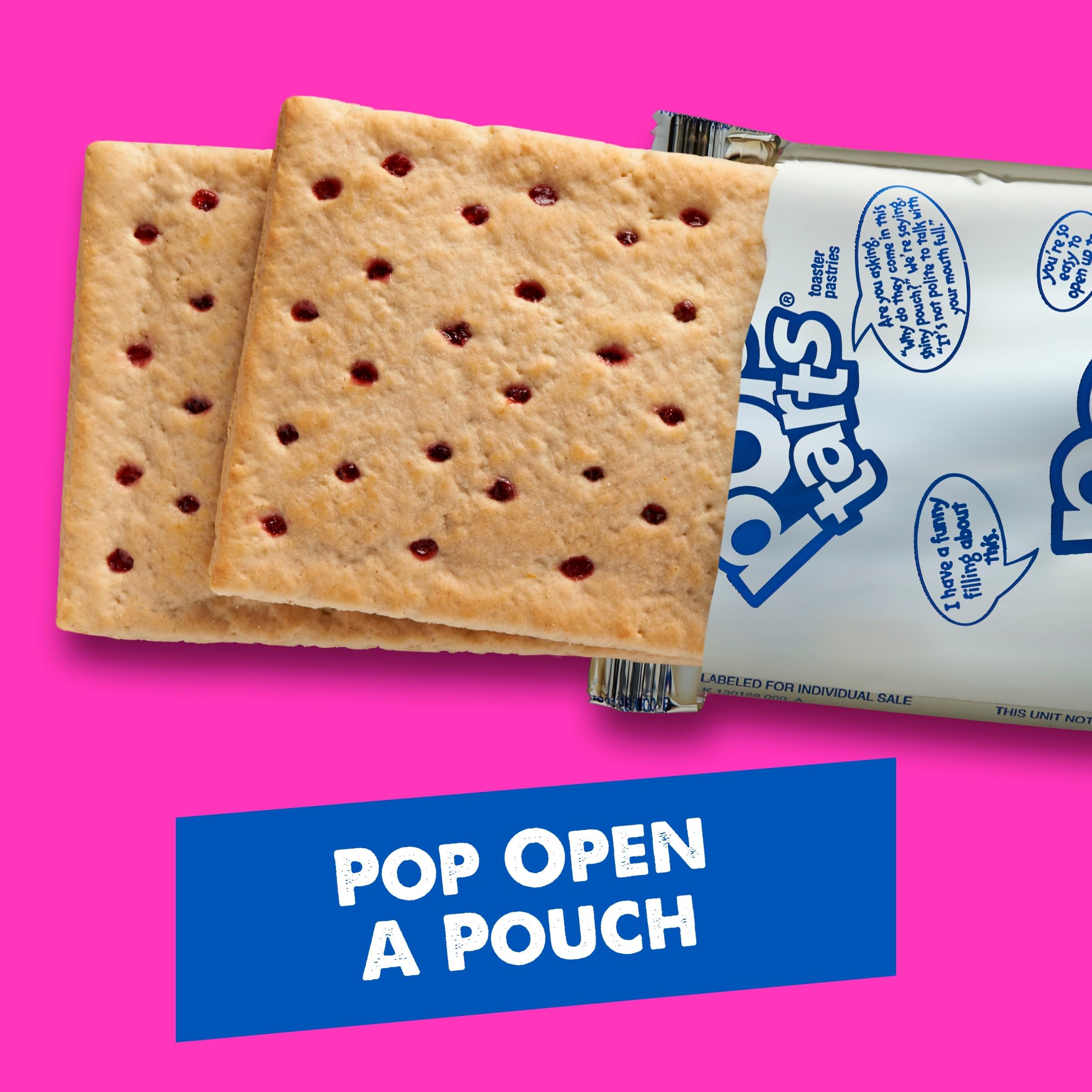 Pop-Tarts Unfrosted Strawberry in lunchbox for a midday energy boost.