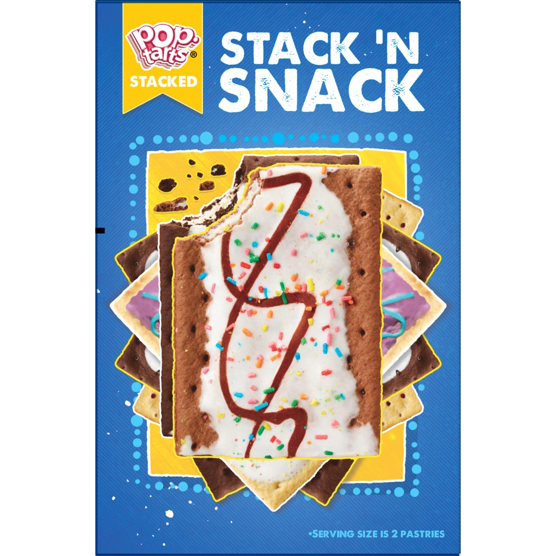Pop-Tarts unfrosted strawberry toaster pastries on a snack tray for school.
