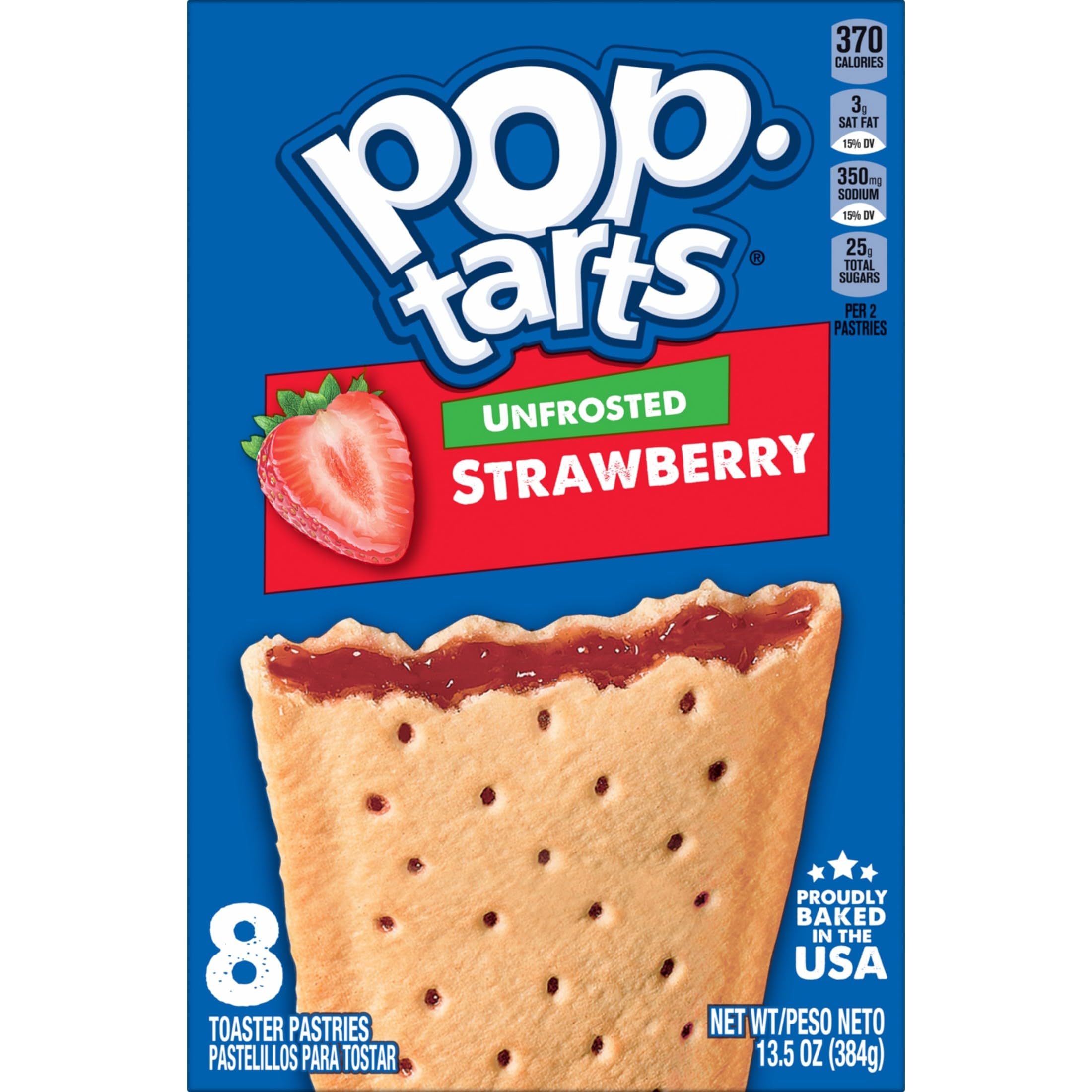 Pop-Tarts unfrosted strawberry toaster pastries filling visible, inviting breakfast treat.