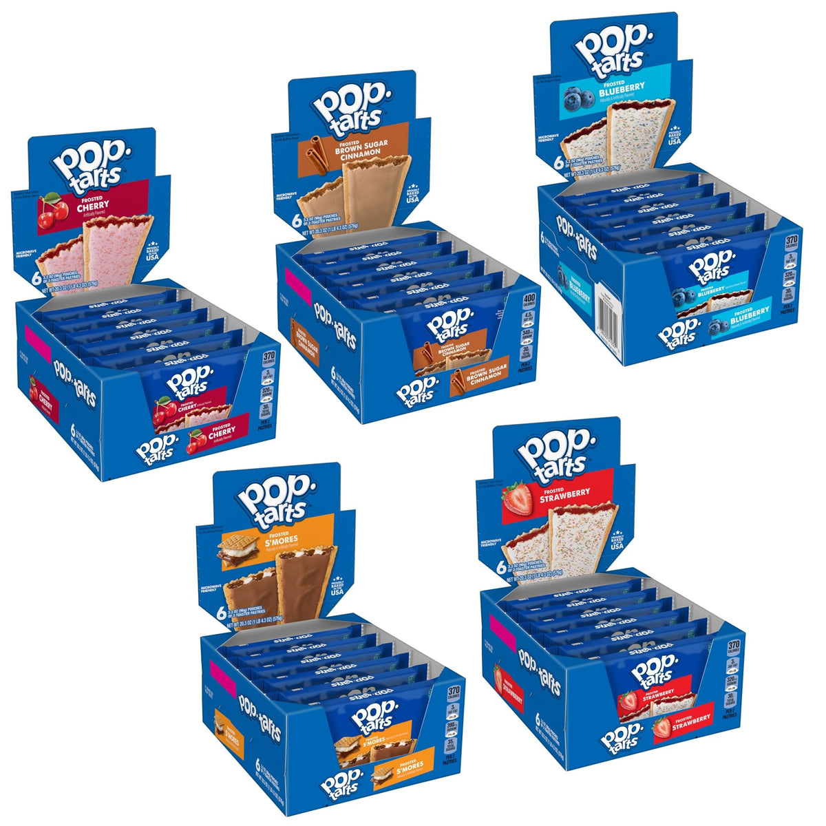 Pop-Tarts 144-count variety pack in a sturdy box for quick, on-the-go snacking.