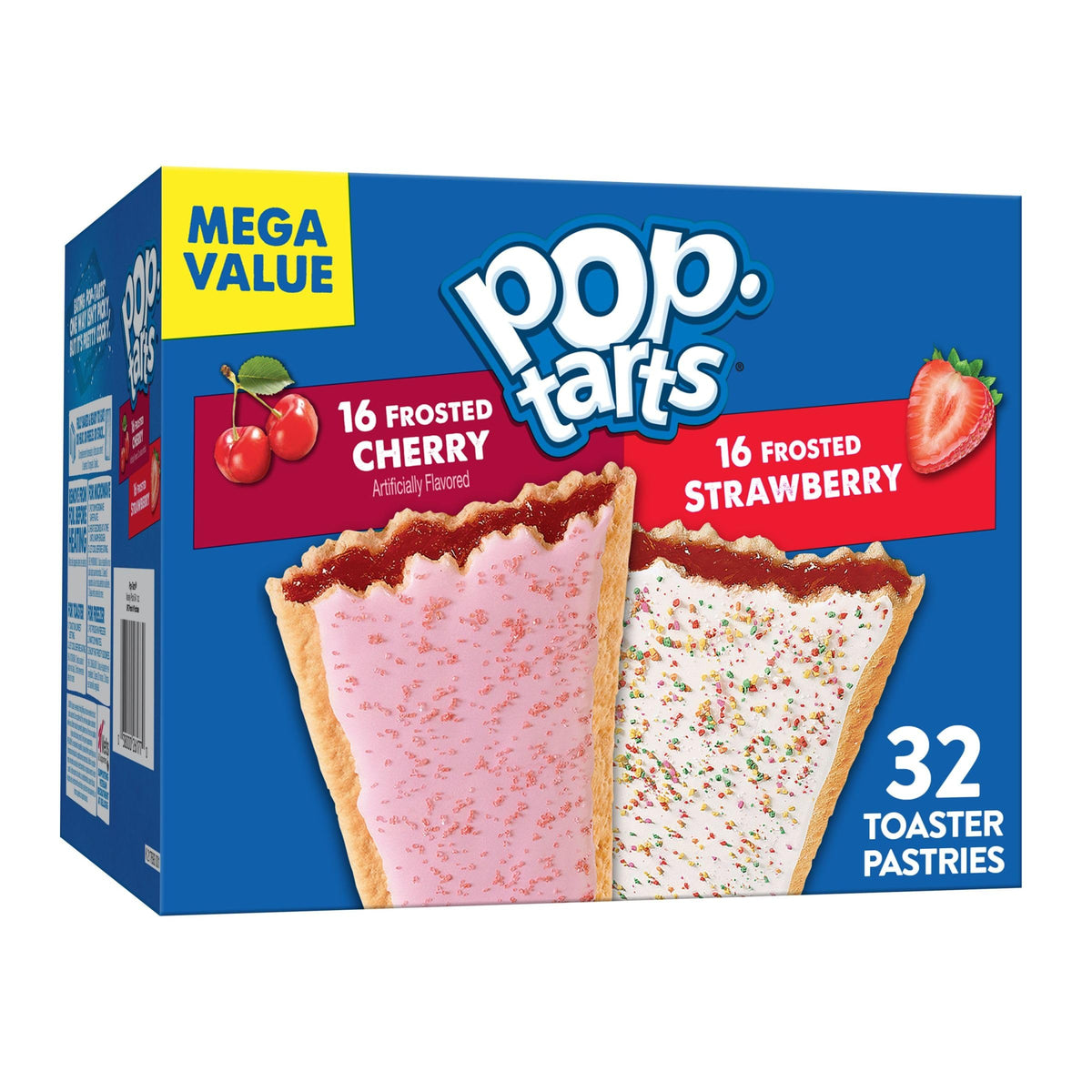 Pop-Tarts variety-pack box with 32 pastries for quick breakfasts.