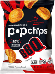 Popchips BBQ flavor bag offering bold, savory crunch without deep frying.
