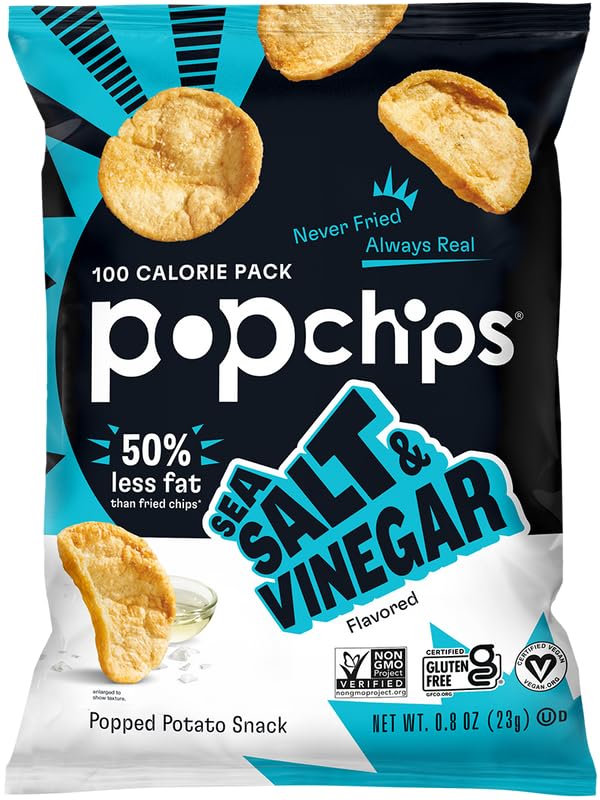Popchips close-up of popped chips showing light, crunchy texture.
