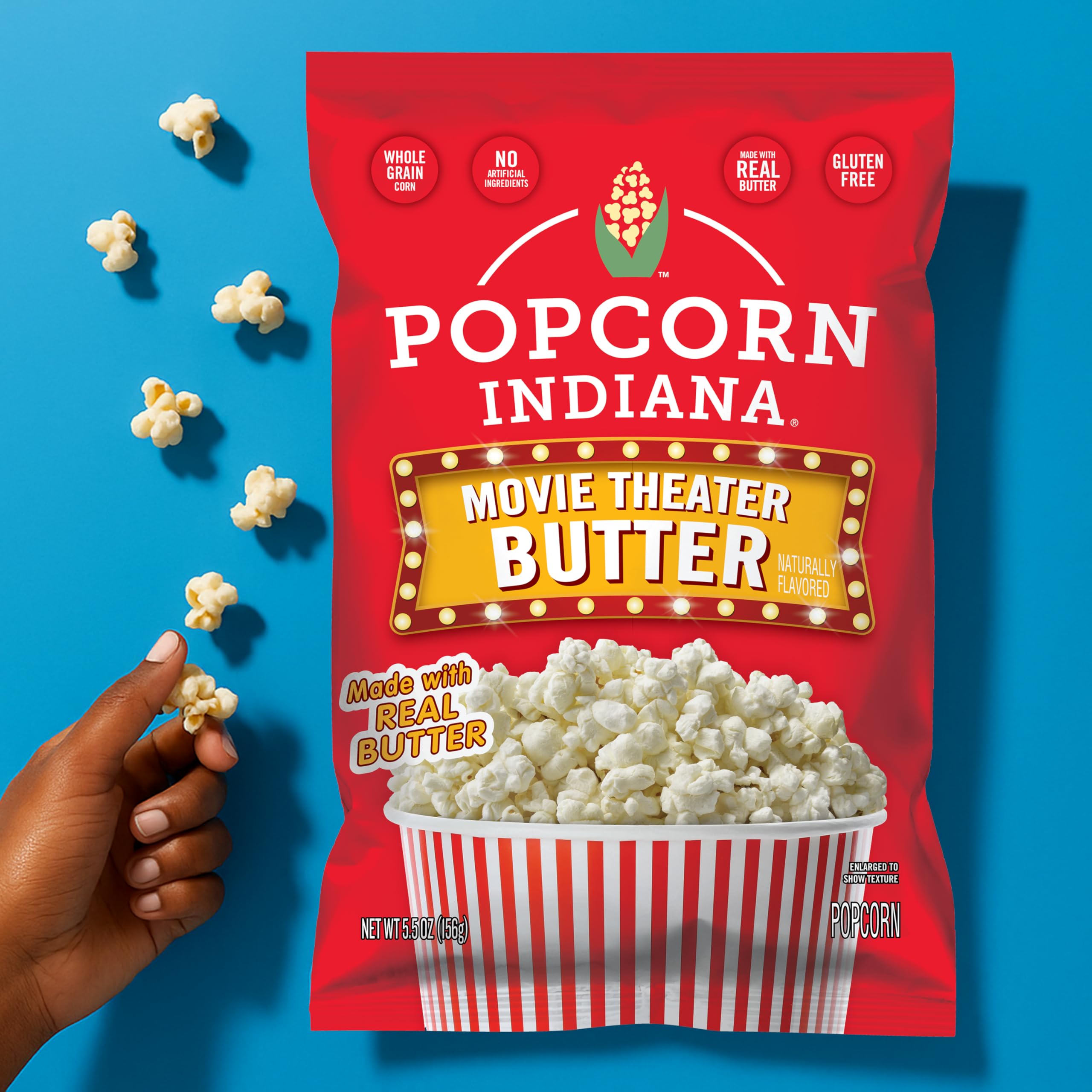 Popcorn Indiana king-size bags ideal for sharing during movie night.
