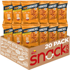 PopCorners Spicy Queso bag shows crunchy on-the-go snacks.