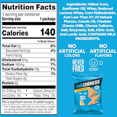 Close-up of PopCorners White Cheddar chips highlighting a crisp texture