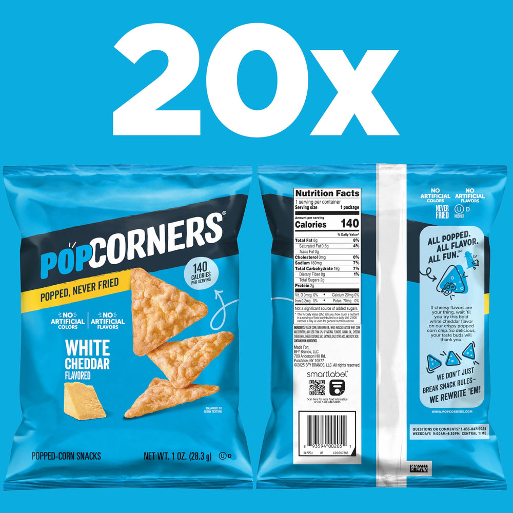 Desk-side PopCorners White Cheddar displayed as an office snack