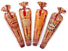 Popcornopolis Cheddar Cheese cone 12pk, savory crunch for casual gatherings.