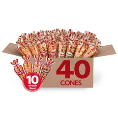 Popcornopolis 40-pack variety cones for easy sharing and party snacking.