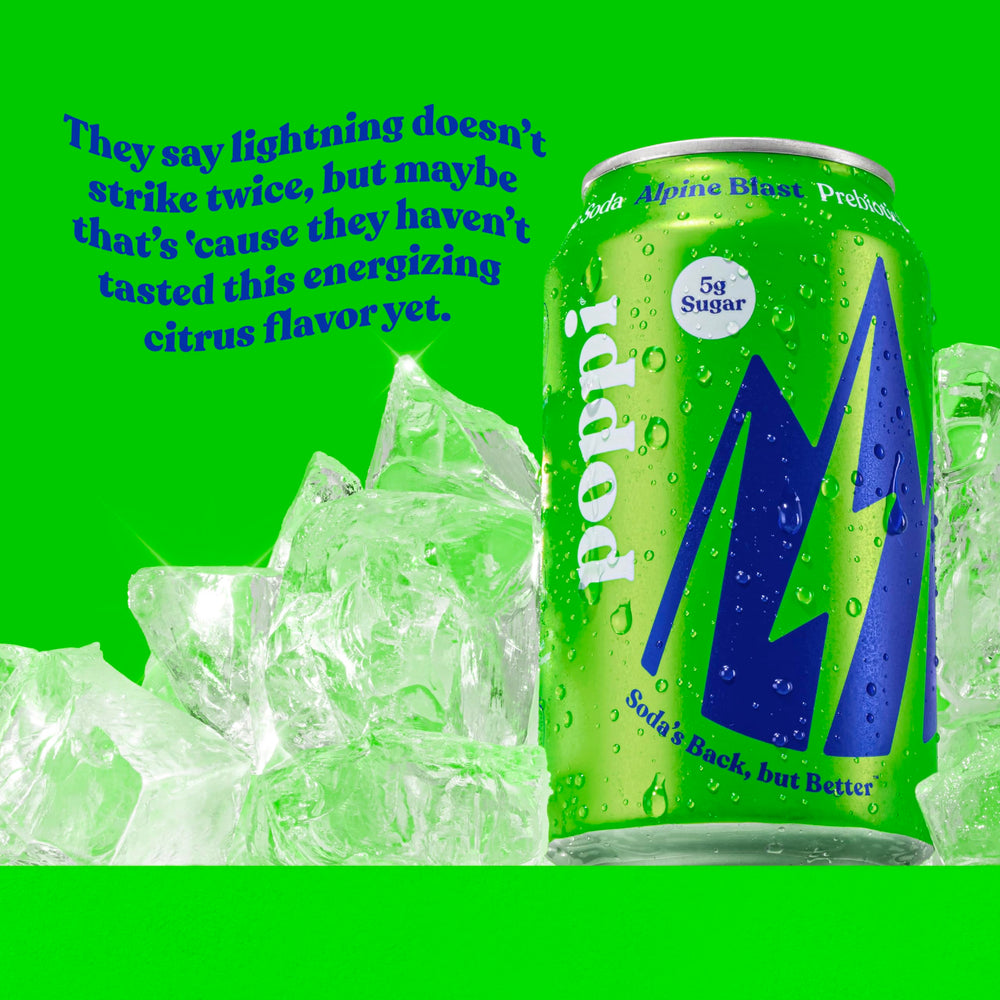 Closeup of Alpine Blast ingredients, apple cider vinegar and fruit juice