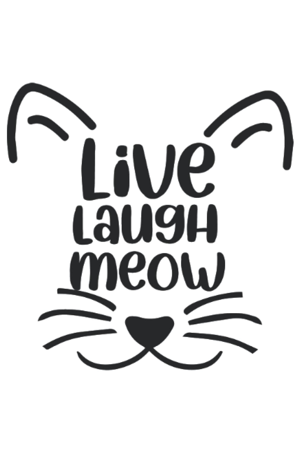 poppi notebook cover showing Live Laugh Meow design and durable matte finish