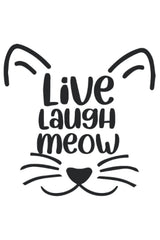 poppi notebook cover showing Live Laugh Meow design and durable matte finish
