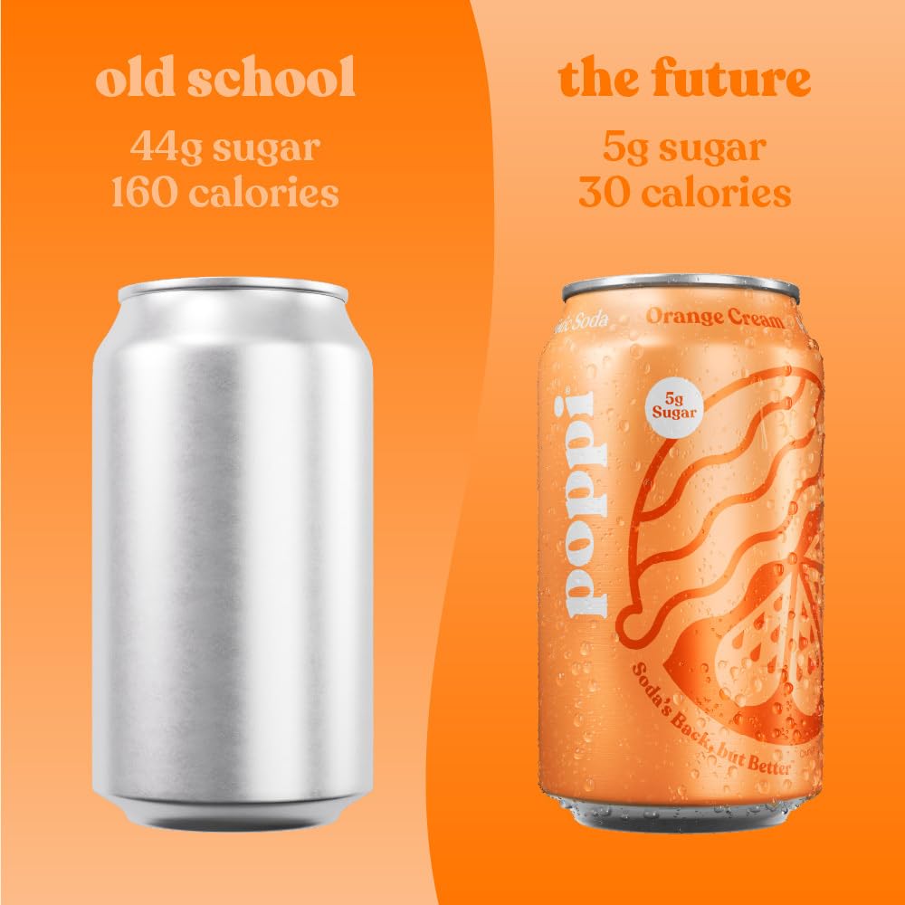 Poppi packaging varies, 12 oz bottles for easy grab-and-go hydration.