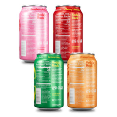 Poppi Sparkling Prebiotic Soda can close-up with vibrant colors and low sugar appeal.