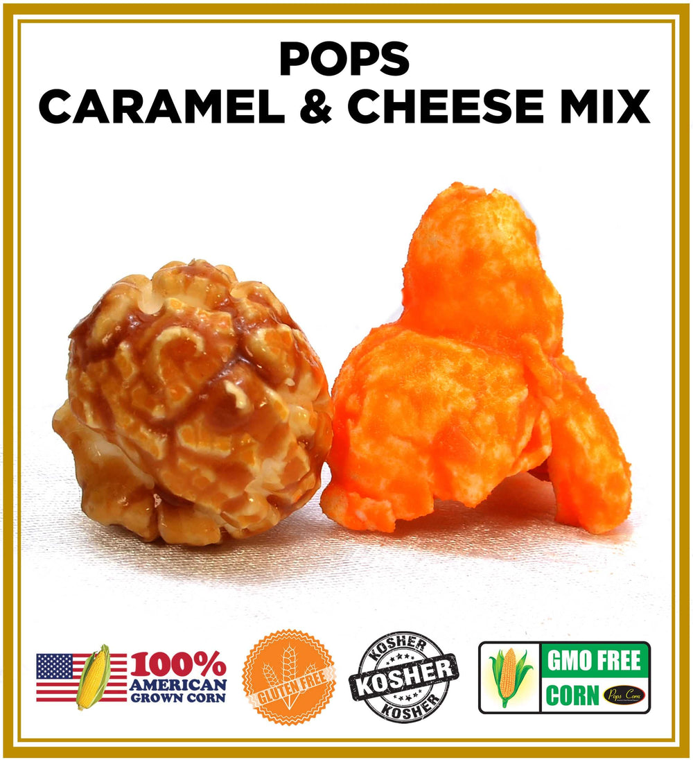 Pops Corn caramel popcorn closeup, rich caramel flavor and crisp bite