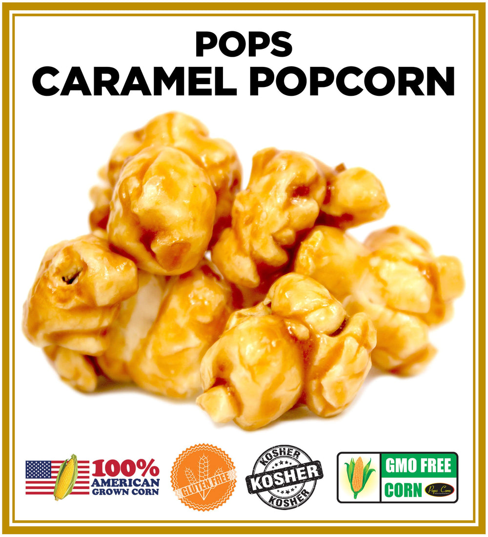Serving bowl scene with Pops Corn caramel popcorn for sharing at gatherings.