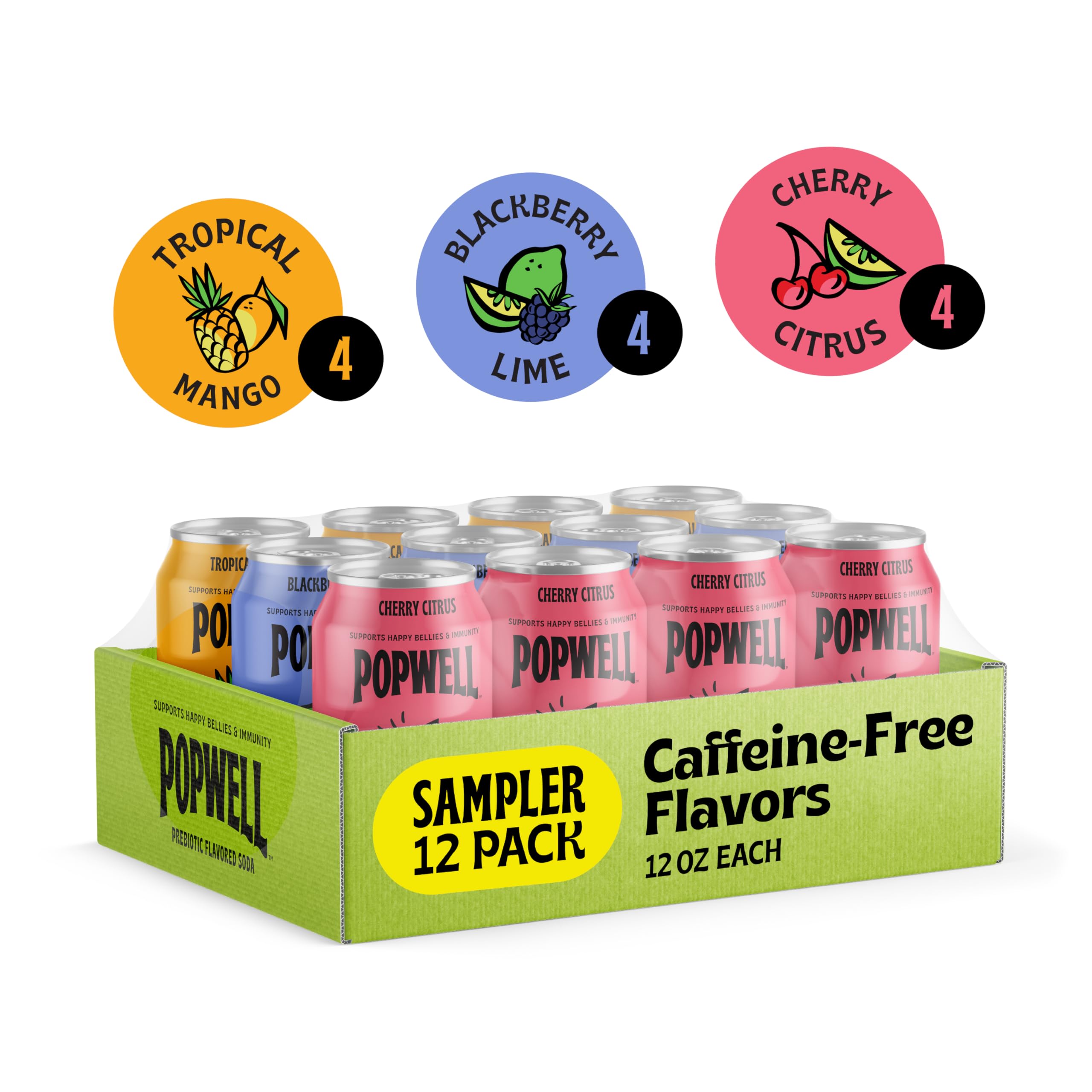 Popwell Tropical Mango can emphasizing vibrant flavor and immunity-supporting vitamins