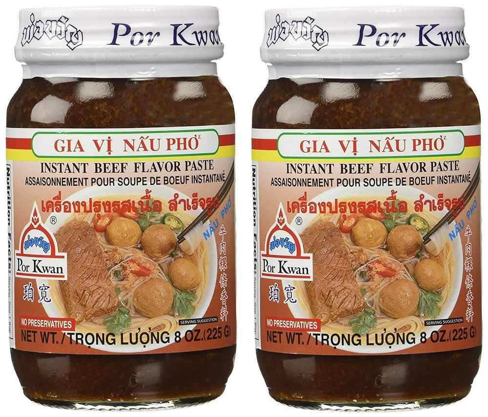 Por Kwan Pho beef paste jar for rich broth base and quick pho