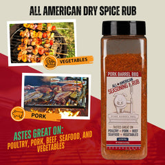 Pork Barrel BBQ All American Seasoning on grilled chicken delivering smoky tangy flavor