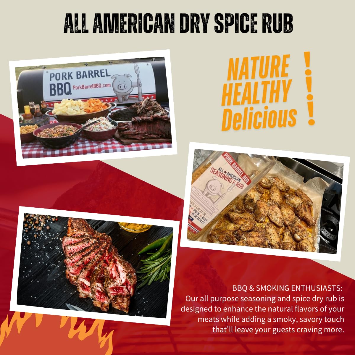 Pork Barrel BBQ All American Seasoning adds smoky depth to fish and seafood