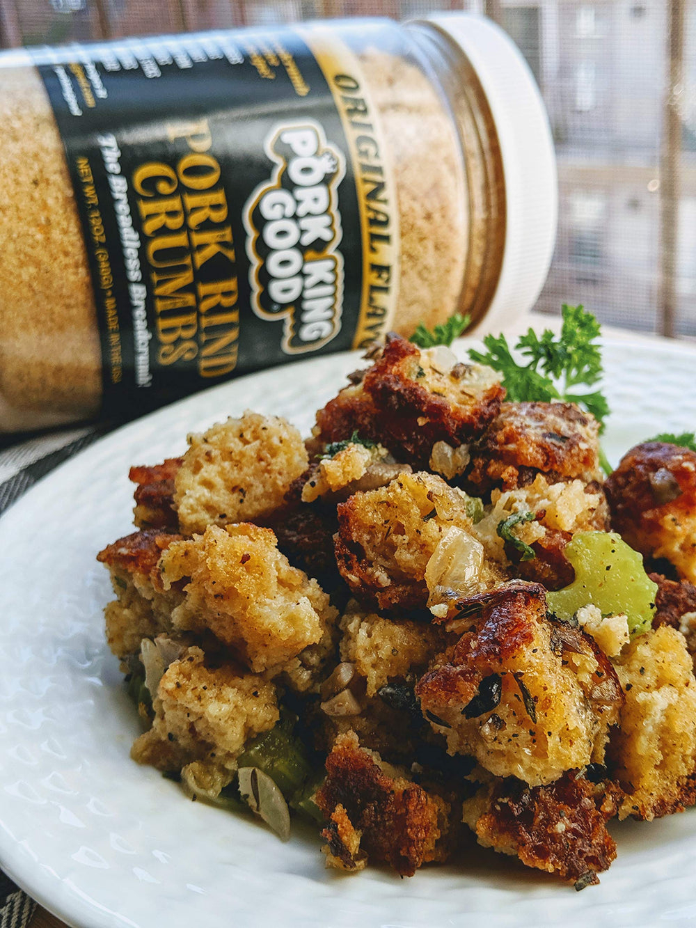 Pork King Good crumbs on fish sticks delivering crunchy, zero-carb coating