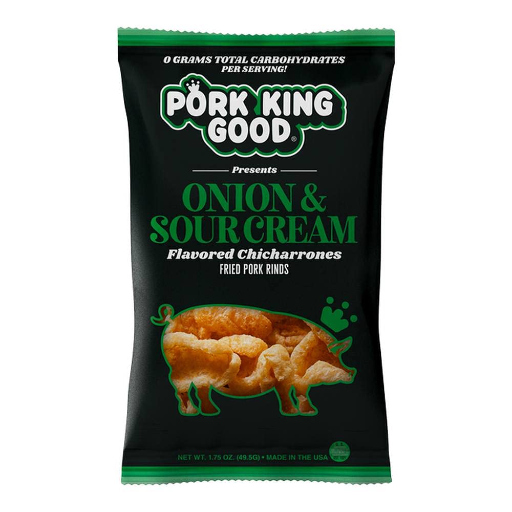 Pork King Good dill pickle pork rinds savory crunch