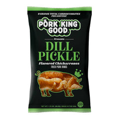 Pork King Good nacho cheddar pork rinds close-up with cheese coating