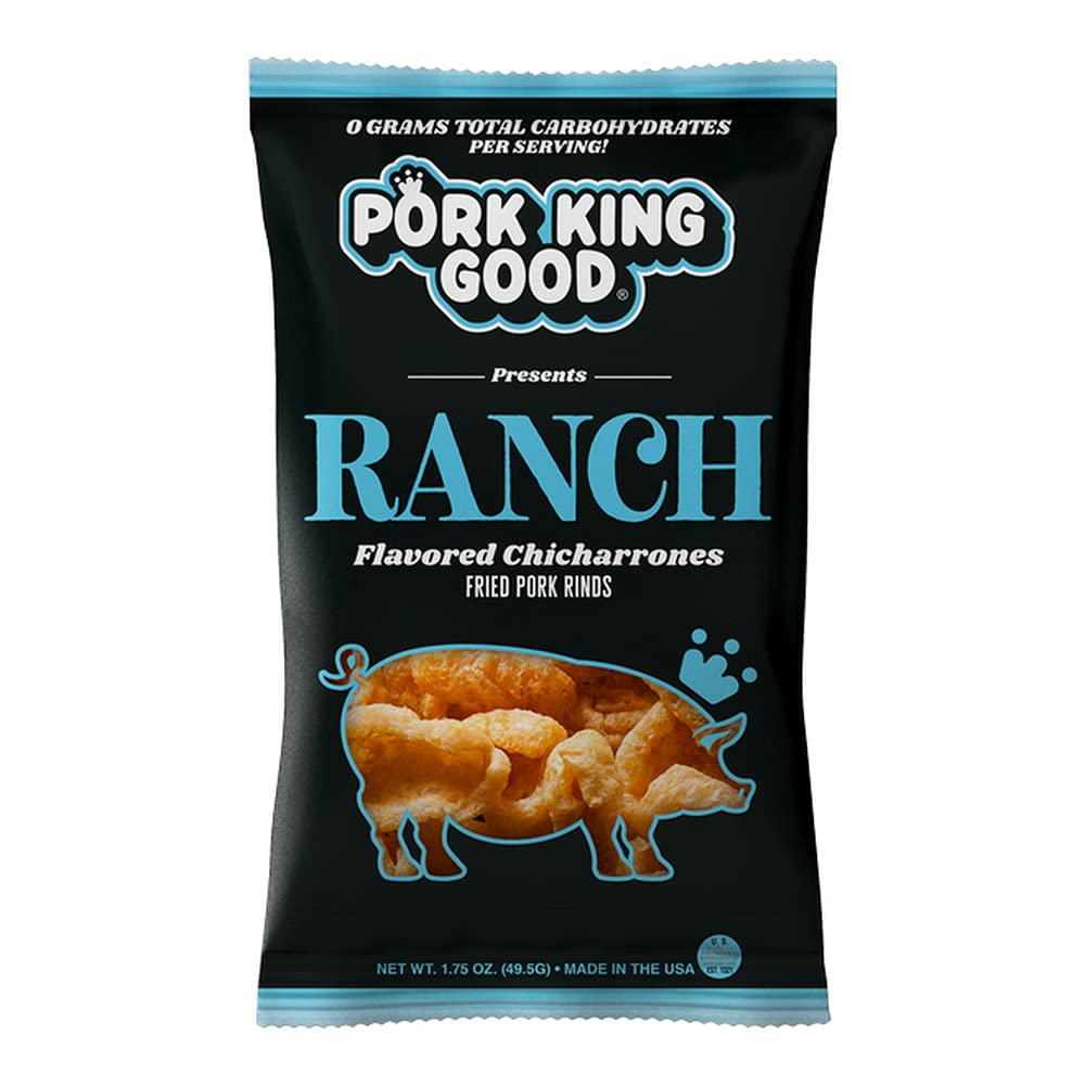 Pork King Good ranch pork rinds with creamy finish