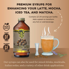 Portland Syrups Hazelnut Syrup coffee-closeup highlights nutty aroma and rich depth